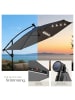 tectake Sonnenschirm mit Doppeldach und LED Solar-Beleuchtung | 3,5 x 3,5 m