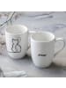 Villeroy & Boch 2er Set Kaffeebecher Cat Statement 280 ml in weiß