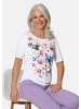GOLDNER Bezauberndes Druckshirt mit Motivdruck in weiß / gemustert