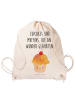Mr. & Mrs. Panda Drawstring Bag Cupcake mit Spruch in Creme