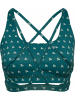 Hummel Sport-BH "Hiit Aop Impact Strap Bra" in Grün