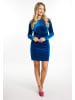 faina Damen Glitzerndes Samtkleid in Smaragd Blau