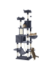 Pawhut Kratzbaum Dunkelgrau 60L x 50B x 206H cm