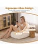 ABRIHOME Sitzsack in Creme Plüsch mittel weich für Wohnzimmer Kinderzimmer