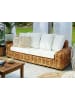 Beliani 7-tlg Gartensofa FORLI in Braun/Weiß