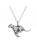 Alexander York Kette mit Anhänger LEOPARD in 925 Sterling Silber, 2-tlg. in silber