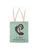 Mr. & Mrs. Panda Schultertasche Stinktier Handstand mit Spruch in Türkis Pastell