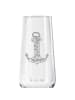 Mr. & Mrs. Panda Champagnerglas Anker Blau ohne Spruch in Transparent