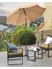 SONGMICS Sonnenschirm Sheld in Taupe - (H)218x Ø200 cm