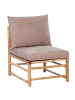 Beliani Sessel CERRETO in Braun/Beige/Grau - (W) 55 x (H) 80 x (L) 67 cm
