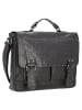 Pride and Soul Baggie Aktentasche Leder 35 cm Laptopfach schwarz