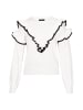 faina Women Sweater in white black