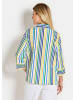 GOLDNER Bluse Bluse in grün / blau / gelb / gestreift