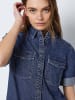 Noisy may Kurzes Denim Jeanskleid Oversize Kurzarm Hemd Design in Blau