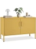 tectake abschließbares Metall Sideboard mit 2 Türen, 100 x 42,5 x 65 cm