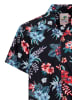 King Kerosin King Kerosin Hawaiihemd Hibiscus in schwarz