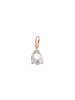 Steel_Art Charm Damen mit Stein Malys silberfarben poliert in rosegoldfarben