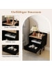COSTWAY 2er Set Nachttisch mit Schublade 40,5 x 35 x 56 cm in Schwarz