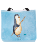Mr. & Mrs. Panda Stoffbeutel Pinguin Angler ohne Spruch in Eisblau