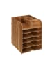 relaxdays Schreibtisch Organizer in Dunkelbraun