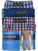 normani 3 Stück Herren Web Boxershorts in Blau/Rot