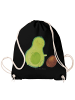 Mr. & Mrs. Panda Stoffbeutel Avocado Kern rollt ohne Spruch in Schwarz