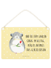 Mr. & Mrs. Panda Deko Schild Chinchilla Blume mit Spruch in Gelb Pastell