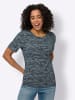 Sieh an! Rundhalsshirt in hellblau-marine-bedruckt