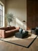 KADIMA DESIGN Jute-Teppich Naturfaser TRENT Geometrisch Boho Wohnzimmer in Braun-Schwarz