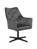Beliani Sessel VAKSALA in Grau/Schwarz - (W) 61 x (H) 95 x (L) 73 cm