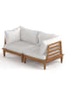 home24 Loungesofa Livaro 2-teilig in Akazie Braun / Creme
