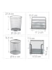 relaxdays 4tlg. Schreibtischorganizer Set in Silber