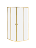 Beliani Duschkabine ONELLI in Gold - (W) 90 x (H) 190 x (L) 90 cm