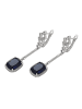 faina Women Drop Earrings in Silver Navy