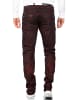 Cipo & Baxx Herren Regular Fit Jeans Stonewashed in Bordeaux