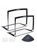relaxdays 2 x Fußballtor in Schwarz - (B)120 x (H)90 x (T)90 cm