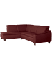58 aufm Kessel ECKSOFA mit Ottomane links Kaylil Flachgewebe rot