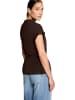 Zero  Kurzarm-Shirt mit Gürtel in Chocolate Plum