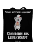 Mr. & Mrs. Panda Tragetasche Konditorin Leidenschaft mit Spruch in Schwarz