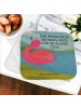 Mr. & Mrs. Panda Topflappen Flamingo Stolz Design mit Spruch in Weiß
