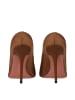 Amina Muaddi Braun Satin High Absatz Pumps