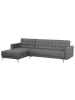 Beliani Ecksofa ABERDEEN in Grau/Silber - (W) 267 x (H) 87 x (L) 168 cm