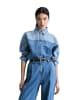 Marc O'Polo DENIM Jeansbluse in Patwork-Optik relaxed in Medium Blue