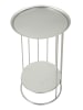 Mauro Ferretti Couchtisch aus silberfarbenem Metall, Ø 40 x 76 cm