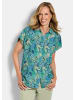 GOLDNER Blusenshirt Hemdbluse mit floralem Design in salbei / gemustert