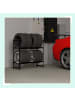 relaxdays Reifenregal in Schwarz - (B)110 x (H)100 x (T)35 cm