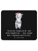 Mr. & Mrs. Panda Mousepad Meisterin Kundensupport mit Spruch in Schwarz