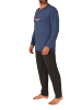 NORMANN Pyjama langarm Schlafanzug - 70392 in blau