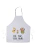 Mr. & Mrs. Panda Gastro-Schürze Waldtiere Aloha mit Spruch in Weiß