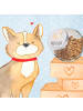 Mr. & Mrs. Panda Leckerli Glas Border Terrier Moment mit Spruch in Grau Pastell